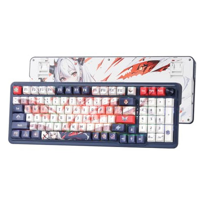 Redragon K686 PRO SE 98 Keys Wireless Gasket RGB Gaming Keyboard, 3-Mode Anime Mechanical Keyboard w/Hot-Swap Socket, Dedicated Knob Control & 5-Layer Noise Dampening, Custom Hi-Fi Linear Switch - color: Eisa's Paradox (Anime Version), size: 98 Keys