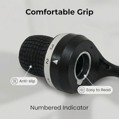 3x7 Speed Bike Shifter Set, 21 Speed Twist Grip Gear Shifters | with Cables & Handle Grips, Bicycle Grip Shift Replacement for Mountain MTB City Commuter Bike Matte Black
