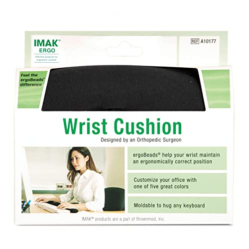 Brownmed - IMAK Ergo Wrist Cushion for Keyboard - Wrist Rest for Computer Keyboard - Comfortable Keyboard Wrist Pad - Ergonomic Wrist Support for Working, Gaming & More at Desk