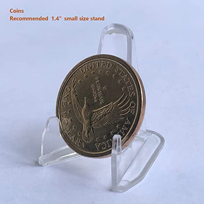 LRANFOW Thickened Version 24 Packs Card Stands Sports Card Holder, Card Display Stand for Display Graded Card Challenge Medals Casino Chips, 2.3 Inch Tall, Clear - size: 24 PCS / 2.3"