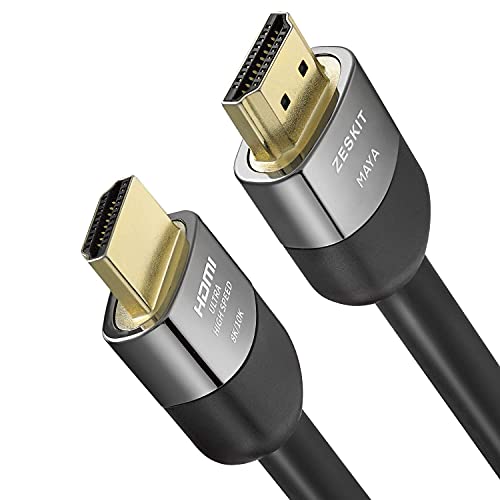 Zeskit Certified 2.1 8K HDMI Cable 48Gbps 4K120Hz Compatible with Soundbar eARC HDR10 VRR Dolby Vision Atmos HDCP 2.2 2.3 PS5 Xbox Series X Apple TV Roku (Ultra High Speed, Maya CL3 In Wall Long 13ft) - size: 13 ft