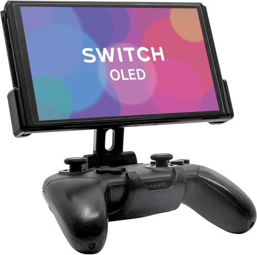 Fixture S2 Gaming Console Monitor and Controller Mount Compatible with Nintendo Switch OLED and Pro Controller, Adjustable Video Game Holder Stand Clip - size: S2 - For Switch OLED (2021)