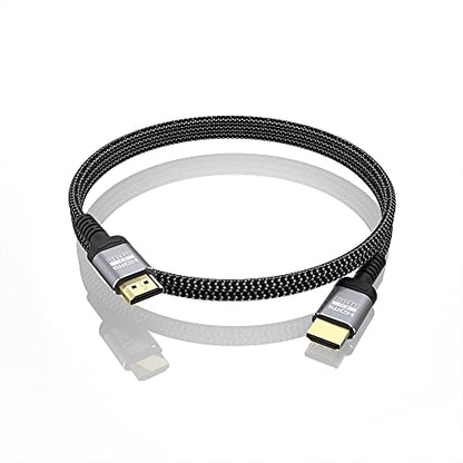 Soonsoonic 4K HDMI Cable 15 Feet | 18Gbps Ultra High Speed HDMI to HDMI Cable 4K@60Hz HDR ARC HDCP2.2 Ethernet-Braided 2.0 Cord | for UHD TV Monitor Laptop Xbox PS4/PS5 ect (4.57m) - size: 15FT