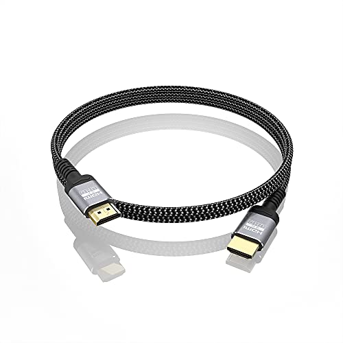 Soonsoonic 4K HDMI Cable 6Ft | 18Gbps Ultra High Speed HDMI 2.0 Cable & 4K@60Hz HDR ARC HDCP2.2 18Gbps Ethernet-Braided HDMI Cord | for UHD TV Monitor Laptop Xbox PS4/PS5 ect (1.8m) - size: 6FT