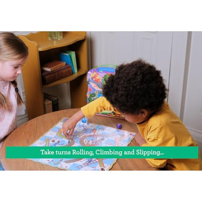 eeBoo Slips & Ladders Dragon Edition - Award Winning Classic Race Game with Holographic Foil, Screen-Free Fun for 2-4 Players, Kids Ages 5 and up - style: Slips and Ladders