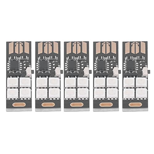 5Pcs Super Mini USB Light Kit – Ultra Slim 7-Color RGB LED Backlight for TV, Laptop, Desk