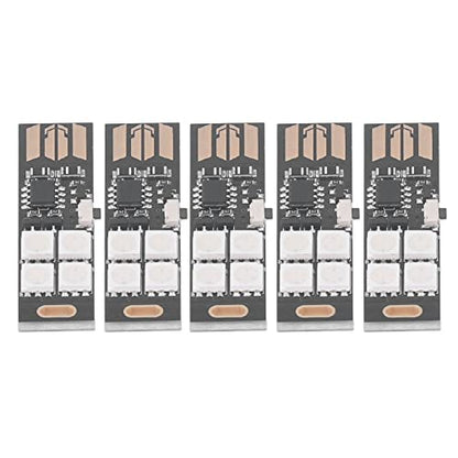 5Pcs Super Mini USB Light Kit – Ultra Slim 7-Color RGB LED Backlight for TV, Laptop, Desk