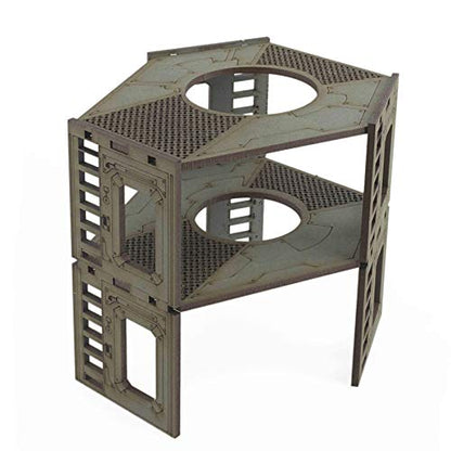 WWG Industry of War Battlefield Kit 6 - 28mm Wargaming Terrain Model Diorama - size: Pre-Painted