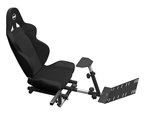 Advanced Racing Seat Driving Simulator Gaming Chair with Gear Shifter Mount (Black) - color: Black