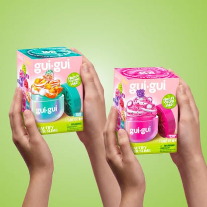 GUI GUI Fruity Glow Slime Kit, Crunch & Gloss Scented Slimes | Includes Gua Sha, Beauty Scoop, charms, booster, and collectible figurine in a slime kit for girls - style: Crunch & Gloss