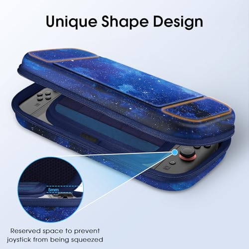 FINTIE Carrying Case for Nintendo Switch 2 (2025), Shockproof Hard Shell Switch 2 Case, Protective Cover Travel Bag with 19 Game Card & 2 Micro SD Card Slots & Inner Pocket, Starry Sky - color: starry sky