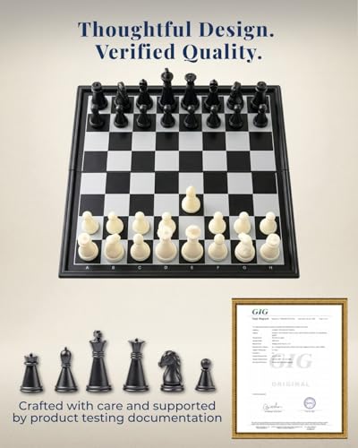 Travel Chess Set Magnetic Portable Folding Board - Small Mini Pocket Chess Set (X-Small / 5.9 Inch) - size: X-Small / 5.9 Inch