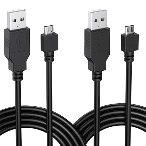 Tobfit PS4 Controller Charging Cable 6FT (2-Pack),Fast Charging & Data Sync Compatible with PS4/PS4 Pro/PS4 Slim, X Box One Controller