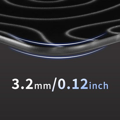 XVX Glass Mousepad for Gaming, Topographic Hard Gaming Mouse pad, Professional Large Mouse Mat 16.2" x 12.2", Special Glass Surface with Improved Precision and Speed - color: Black/White(Topographic)