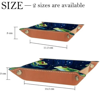 Cute Green Frog Dice Tray PU Leather Dice Rolling Tray Folding Dice Holder for Dice Games, Like RPG, DND and Other Table Games - color: Multi 5
