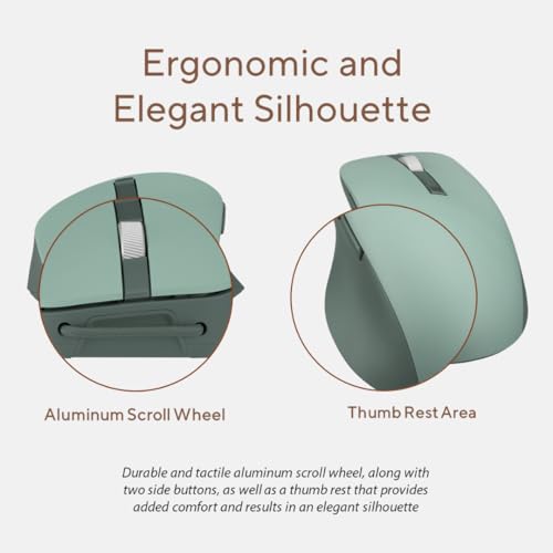 ASUS Wireless SmartO Mouse Silent Plus – Dual Mode (BT/2.4GHz), up to 3 Devices, Ergonomic, 4200 DPI, AA Battery Lasts up to 1 Year, Quiet Switches, Portable, for Productivity/Gaming - Oat Milk - color: Oat Milk
