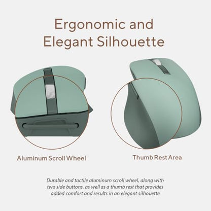 ASUS Wireless SmartO Mouse Silent Plus – Dual Mode (BT/2.4GHz), up to 3 Devices, Ergonomic, 4200 DPI, AA Battery Lasts up to 1 Year, Quiet Switches, Portable, for Productivity/Gaming - Oat Milk - color: Oat Milk