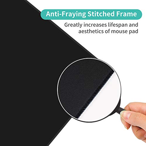 Large Thin Mouse Pad with Stitched Edges, Galaxy Space | 31.5"x11.8"x0.08",Extended XXL desk mat,non-slip rubber base, ultra-smooth surface, washable vivid print, for office & home