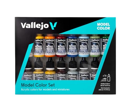 Vallejo - Naval (Steam Era) Acrylic Paint Set | Model Color | High Pigmentation Colors| Realistic and Historical Finishes for painting Steamships of any Era | 16 Bottles x 18 ml. (0.60 fl.oz) - style: Naval (Steam Era)