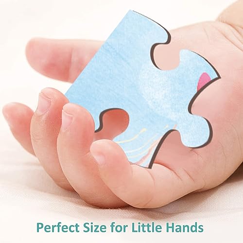 48 Piece Mermaid Wooden Jigsaw Puzzles for Kids Ages 3-5 | For 3 Year Old, Preschool Puzzle Ages 4-8, With Tray - style: 48 Piece