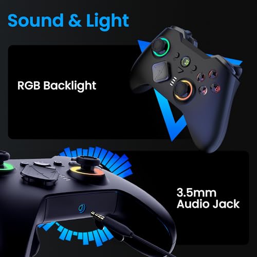ZD O+ Excellence Wireless PC Controller – Modular Design, Hall Effect Joysticks, Remappable Buttons, RGB & Audio Jack for Switch/Switch2, PC, Android, iOS & Steam (Black) - color: Black