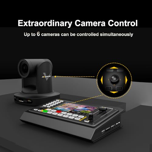 Shark S6 6CH HDMI/SDI Multi-Camera Video Mixer Switcher | 5" FHD Screen, Live Streaming Switcher, SDI/HDMI IN, USB/SD Card Record, Ethernet/USB Out, PTZ Camera Controll