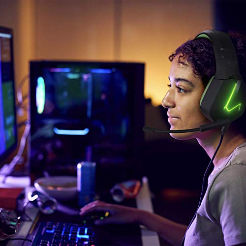 Orzly Gaming Headset (Green) for PC and Gaming Consoles PS5, PS4, Xbox Series X | S, Xbox ONE, Nintendo Switch & Google Stadia Stereo Sound with Noise Cancelling mic - Hornet RXH-20 Sagano Edition - color: Green