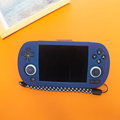 Silicone Protective Case for ANBERNIC RG40XX H Gaming Console Anti-Scratch Dust-Proof Soft Sleeve Cover Protector Gaming Console Sleeve Shell (Blue) - color: Blue