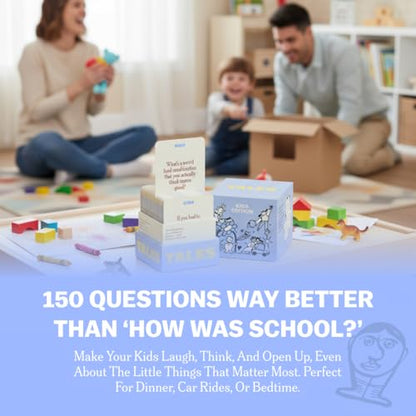 TALES 150 Conversation Cards, Perfect for Dinners, Road Trips, Classrooms & Game Nights, Gifts & Gatherings, Conversation Starters to Spark Creativity (Kids Edition) - color: Kids Edition