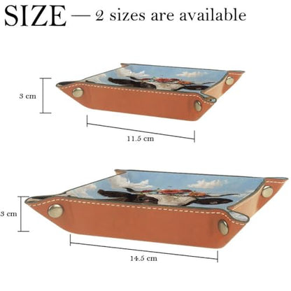 Cow with Flowers Crown Dice Tray Dice Rolling Tray Folding Dice Holder for Dice Games, Like RPG, DND and Other Table Games - color: Multi 18