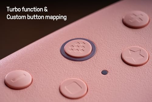 8Bitdo Ultimate 2C Hall Effect Joysticks and Hall Triggers Wireless Controller for Windows PC and Android, with Remappable L4/R4 Bumpers, Turbo function & Rumble vibration (Peach) - color: Peach, size: Ultimate 2C
