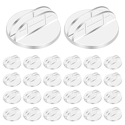 120Pcs Plastic Game Card Stands Transparent Place Label Holders Paper Miniature Bases for Price Menus Tags Photos Memo Party Favor Supplies Round 1 Inch