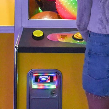 PRETYZOOM Push Button Switch with LED Light Yellow Convex Game Machine Replacement Button for Arcade and Quiz Machines