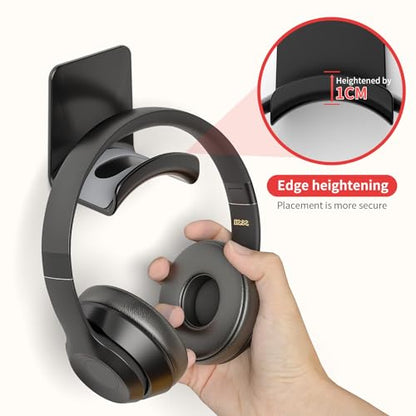 Headphone Wall Mount Mini Headphone Hook Holder with Strong Adhesive Headset Stand Headset Holder-Wall Mount - style: wall mount