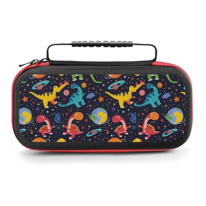 AoHanan Dinosaur in Space Switch Carrying Case Compatible With Switch - 20 Games Cartridges Hard Shell Travel Protection for Console & Accessories - color: Dinosaur in Space
