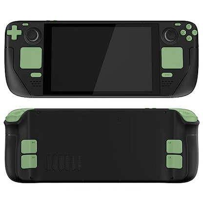 eXtremeRate Matcha Green Replacement Full Set Buttons for Steam Deck, DIY Custom ABXY D-pad Trackpad Bumpers Triggers Buttons and Screwdriver Tool for Steam Deck LCD Handheld Console - Console Without - color: Matcha Green