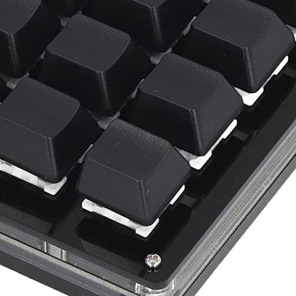 One Handed Macro Mechanical Keyboard, 12 Keys 2 Knobs OSU Hot Swap Game Keyboards with USB Cable, Programmable Mechanical Gaming Keypad for All Keys for Office, Game, Music,