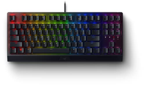 Razer BlackWidow V3 TKL Mechanical Gaming Keyboard, Yellow Switches, Black | Linear & Silent Mechanical Switches, Chroma RGB Lighting, Compact Form Factor, Programmable Macros - size: Keyboard