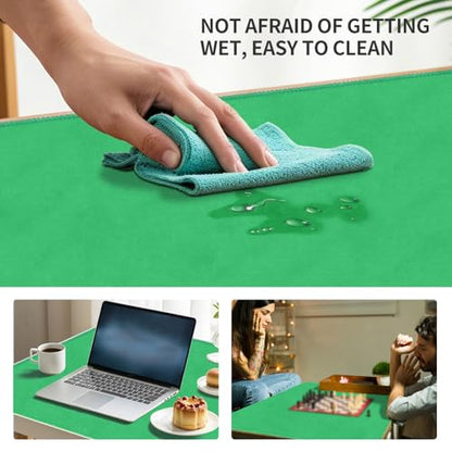 Square Large Tabletop Game Playmat,Used for Playing Poker,Mahjong,Playing Cards,and Role-Playing Games, with Thick Seam Edge,Waterproof,and Anti Slip(80 * 80cm*2mm) Green - color: 80*80*0.2cmGreen, size: 80*80*0.2cm