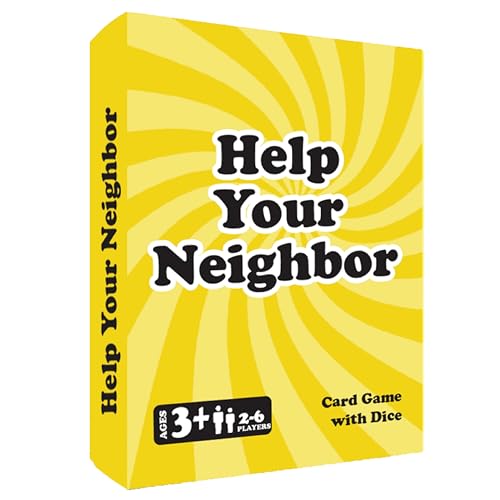 Help Your Neighbor - Family Card & Dice Game for Kids and Adults | Screen-Free Counting Game for Ages 3+ | Fun Family Game Night and Stocking Stuffer | 2-6 Players | Made in USA