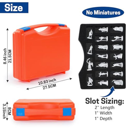 Miniature Storage Carrying Figure Case, 36 Slot Hard Shell Figurine Minature Carrying Case with 2 Foam Layer, Miniature Storage Case Compatible with Warhammer 40k, Dungeons & Dragons and More