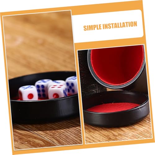 DECHOUS 5pcs Professional Dice Cup Lid for Dice Cup Tray Sturdy Plastic Shaker Lid Plush Lining Precision Fit Accessories for Ktv Game Bar