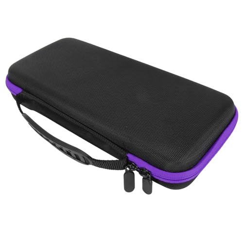 Estink Handheld Game Console Carrying Case EVA Nylon Shockproof Storage Bag 31 X 14 X 6cm for Ally 7 Inch 120Hz Gaming Handheld Travel Camping Daily Use (Purple) - color: Purple