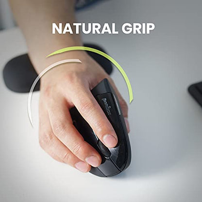 Perixx PERIMICE-713 Wireless Vertical Mouse - 6 Buttons Design - 3 Level DPI - Black - Right-Handed Design - style: 2.4G