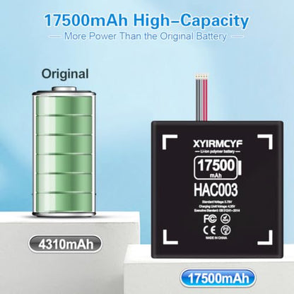 XYIRMCYF 17500mAh HAC-003 Battery, (New Upgrade) Super Capacity Battery for Nintendo Switch 2017 Game Console HAC-001 Internal with Repair Kits - color: HAC003-17500