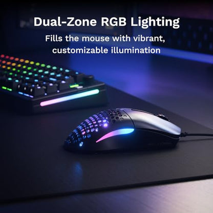 GLORIOUS Model O Eternal Ultralight RGB Gaming Mouse - Wired - 55g Lightweight - Customizable RGB Lighting - 6 Programmable Buttons - Symmetrical Design - 12K DPI Optical Sensor - PC/Mac - Black - color: Matte Black, style: Model O Eternal (Ambidextrous)