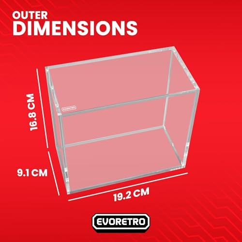 EVORETRO ETB Acrylic Case Protector for Pokemon, Magnetic-Lid Design | 1 Pack | 4.0mm Thick | UV-Resistant & Acid-Free | Stackable | Clear | Scratch-Resistant | Not for Booster Box, UPC, SPC - style: ETB Magnet (1)