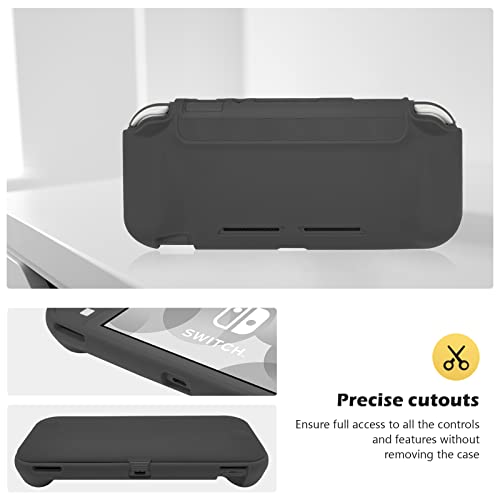 ProCase Flip Cover for Nintendo Switch Lite with 2 Pack Tempered Glass Screen Protectors, Slim Protective Case with Magnetically Detachable Front Cover for Nintendo Switch Lite 2019 -Grey - color: Grey