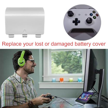GuiXiong 4 Pack Battery Back Cover for Xbox One/One X/One S Controller, One Controller Battery Cover Door Battery Back Shell Repair Part Compatible with Xbox One/One X/One S Controller (Black&White) - color: Black&White