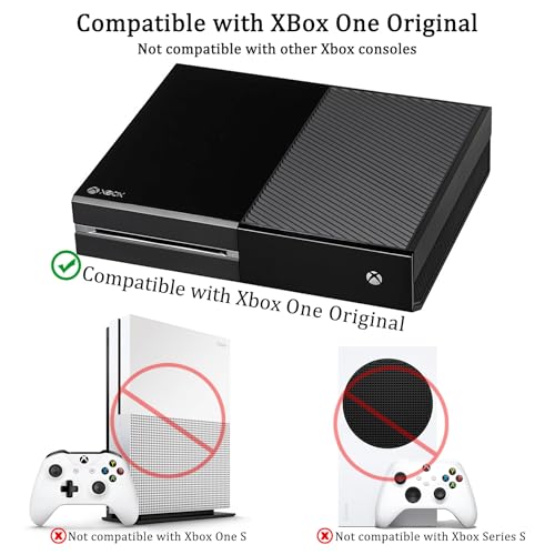 GETYEA Wall Mount for Xbox One,Steel Wall Mount Kit for Xbox One Original and Power Brick Mount,3 Detachable Controller Holders & Headphone Hangers, Stand for Xbox One